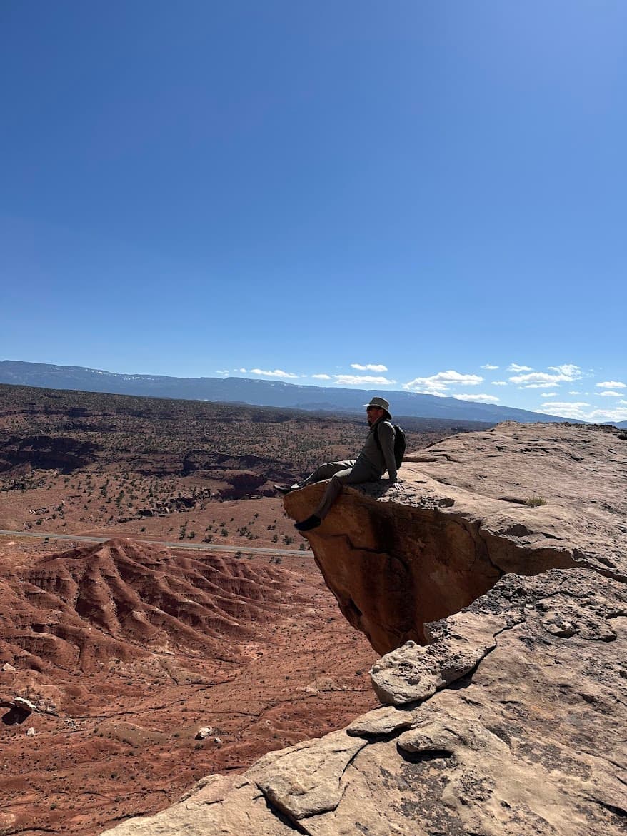 Robert on the cliff